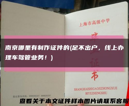 南京哪里有制作證件的(足不出戶，線上辦理車駕管業務！)縮略圖