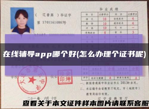 在線輔導app哪個好(怎么辦理個證書呢)縮略圖