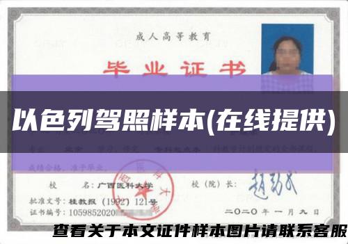 以色列駕照樣本(在線提供)縮略圖