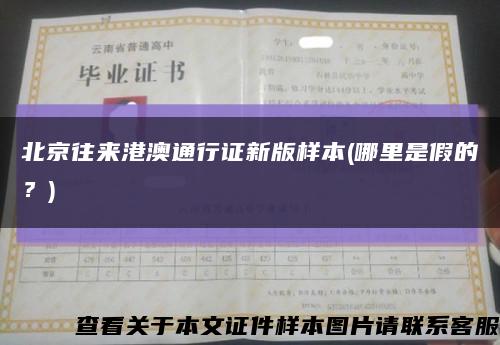 北京往來港澳通行證新版樣本(哪里是假的？)縮略圖