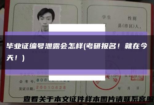 畢業證編號泄露會怎樣(考研報名！就在今天！)縮略圖