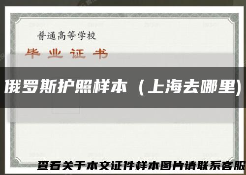 俄羅斯護照樣本（上海去哪里)縮略圖