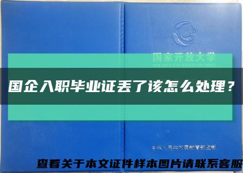 國企入職畢業證丟了該怎么處理？縮略圖