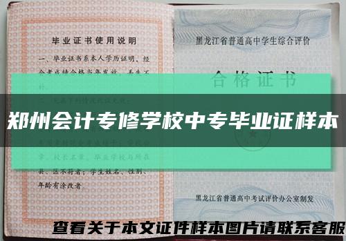 鄭州會計專修學校中專畢業證樣本縮略圖