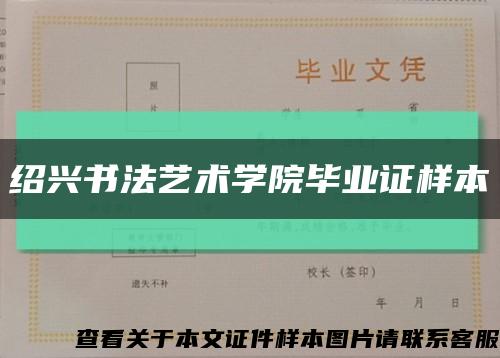 紹興書法藝術學院畢業證樣本縮略圖