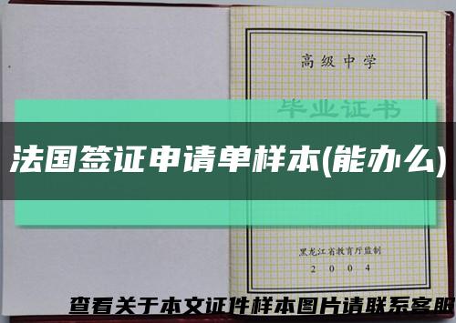 法國簽證申請單樣本(能辦么)縮略圖