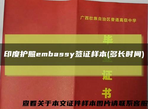 印度護照embassy簽證樣本(多長時間)縮略圖