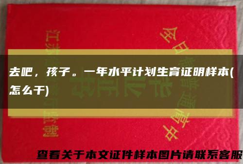 去吧，孩子。一年水平計劃生育證明樣本(怎么干)縮略圖