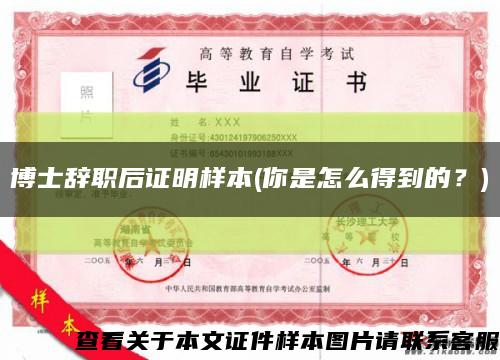 博士辭職后證明樣本(你是怎么得到的？)縮略圖