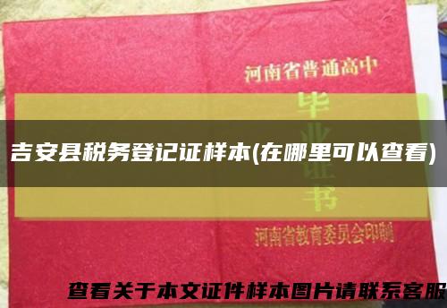 吉安縣稅務登記證樣本(在哪里可以查看)縮略圖