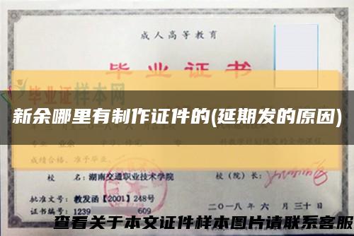 新余哪里有制作證件的(延期發的原因)縮略圖