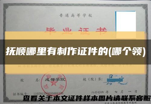 撫順哪里有制作證件的(哪個領)縮略圖