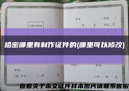哈密哪里有制作證件的(哪里可以修改)縮略圖