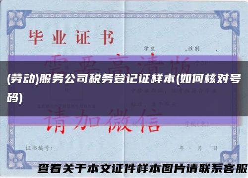 (勞動)服務公司稅務登記證樣本(如何核對號碼)縮略圖