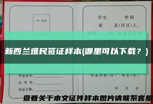 新西蘭難民簽證樣本(哪里可以下載？)縮略圖