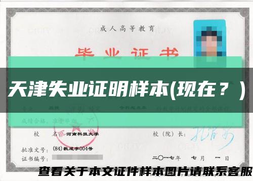 天津失業證明樣本(現在？)縮略圖