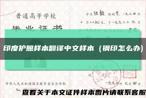 印度護照樣本翻譯中文樣本（鋼印怎么辦)縮略圖