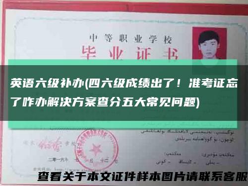 英語六級補辦(四六級成績出了！準考證忘了咋辦解決方案查分五大常見問題)縮略圖