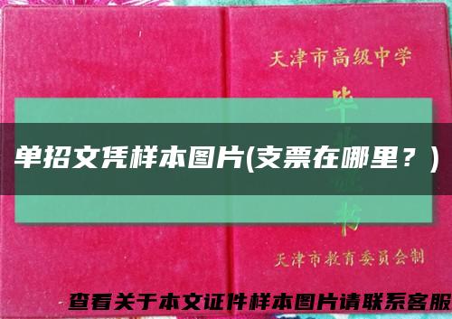 單招文憑樣本圖片(支票在哪里？)縮略圖