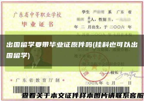 出國留學要帶畢業證原件嗎(掛科也可以出國留學)縮略圖