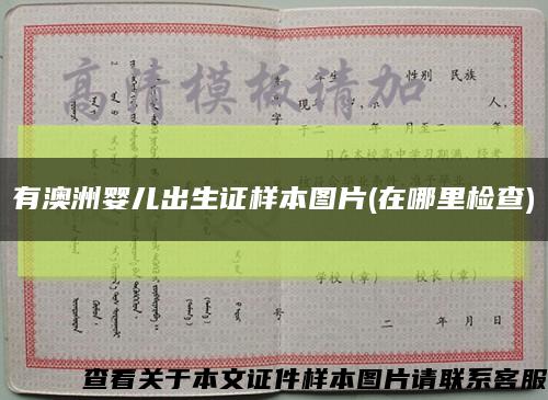 有澳洲嬰兒出生證樣本圖片(在哪里檢查)縮略圖