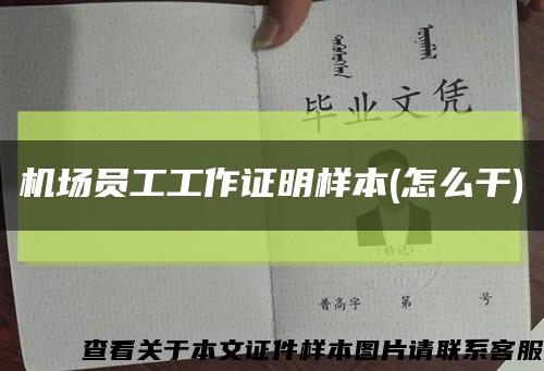 機場員工工作證明樣本(怎么干)縮略圖