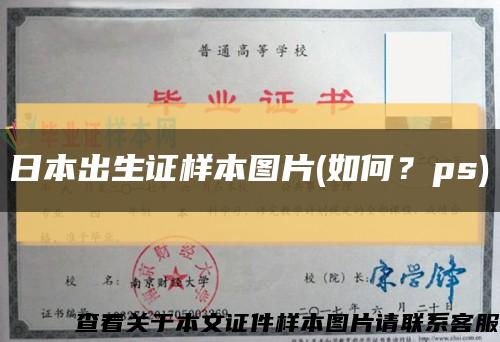 日本出生證樣本圖片(如何？ps)縮略圖