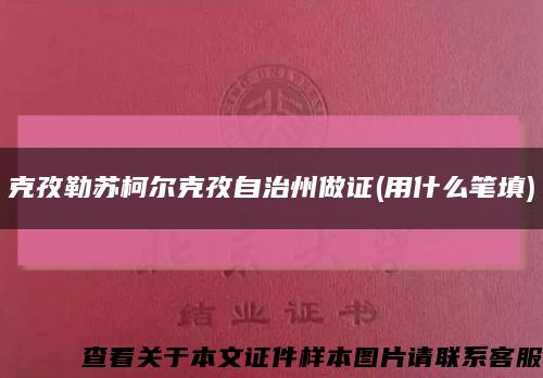 克孜勒蘇柯爾克孜自治州做證(用什么筆填)縮略圖
