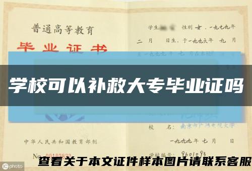 學?？梢匝a救大專畢業證嗎縮略圖