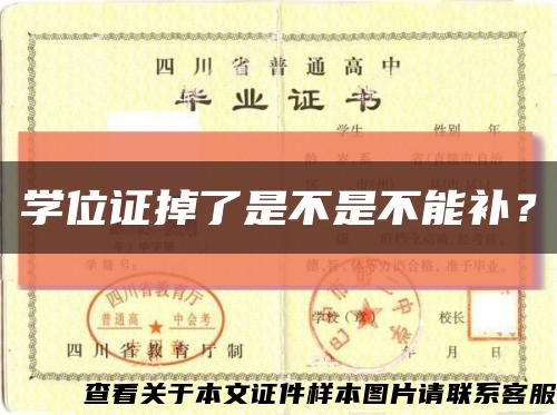 學位證掉了是不是不能補？縮略圖