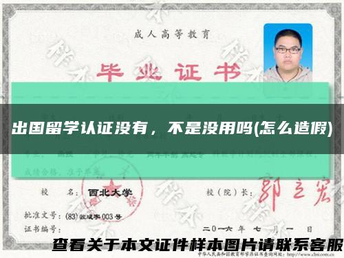 出國留學認證沒有，不是沒用嗎(怎么造假)縮略圖