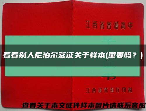 看看別人尼泊爾簽證關于樣本(重要嗎？)縮略圖