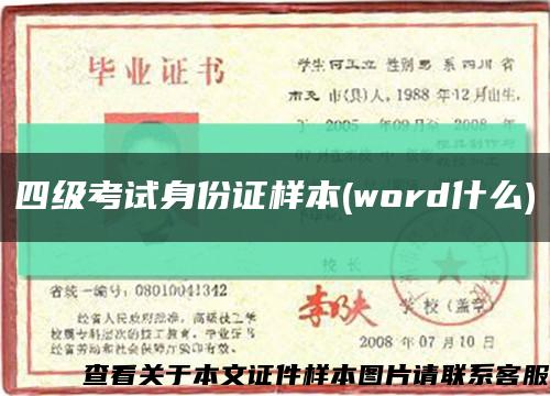四級考試身份證樣本(word什么)縮略圖