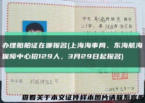 辦理船舶證在哪報名(上海海事局、東海航海保障中心招129人，3月29日起報名)縮略圖