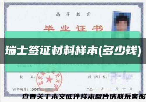 瑞士簽證材料樣本(多少錢)縮略圖