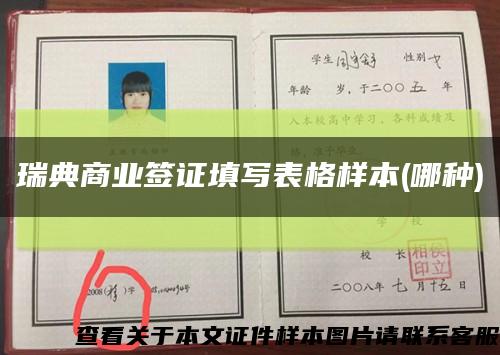 瑞典商業簽證填寫表格樣本(哪種)縮略圖