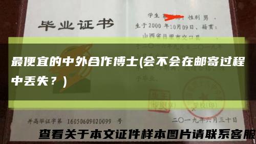 最便宜的中外合作博士(會不會在郵寄過程中丟失？)縮略圖