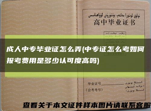 成人中專畢業證怎么弄(中專證怎么考如何報考費用是多少認可度高嗎)縮略圖