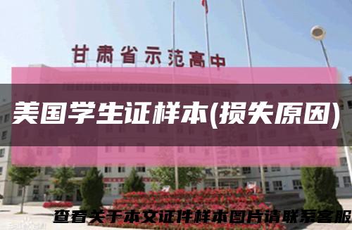 美國學生證樣本(損失原因)縮略圖