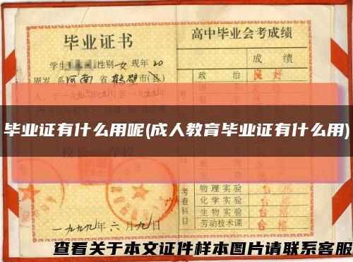 畢業證有什么用呢(成人教育畢業證有什么用)縮略圖