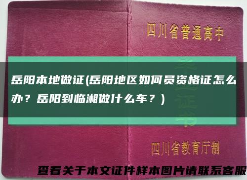 岳陽本地做證(岳陽地區如何員資格證怎么辦？岳陽到臨湘做什么車？)縮略圖