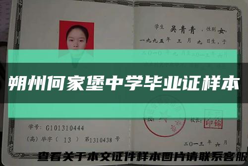 朔州何家堡中學畢業證樣本縮略圖