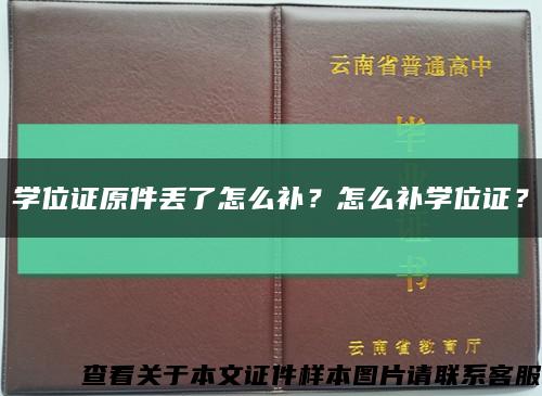 學位證原件丟了怎么補？怎么補學位證？縮略圖