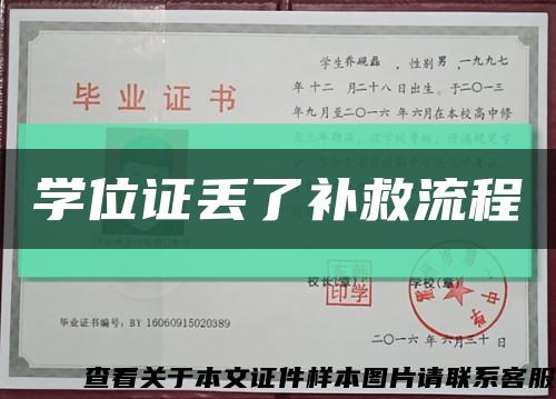 學位證丟了補救流程縮略圖