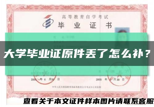 大學畢業證原件丟了怎么補？縮略圖