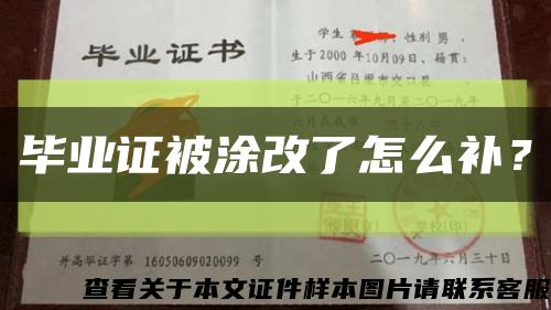 畢業證被涂改了怎么補？縮略圖