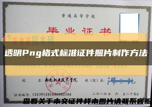 透明Png格式標準證件照片制作方法縮略圖