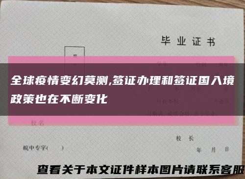 全球疫情變幻莫測,簽證辦理和簽證國入境政策也在不斷變化縮略圖