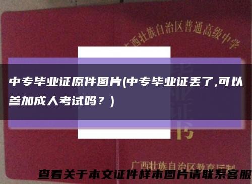 中專畢業證原件圖片(中專畢業證丟了,可以參加成人考試嗎？)縮略圖