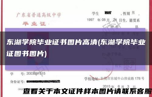 東湖學院畢業證書圖片高清(東湖學院畢業證圖書圖片)縮略圖